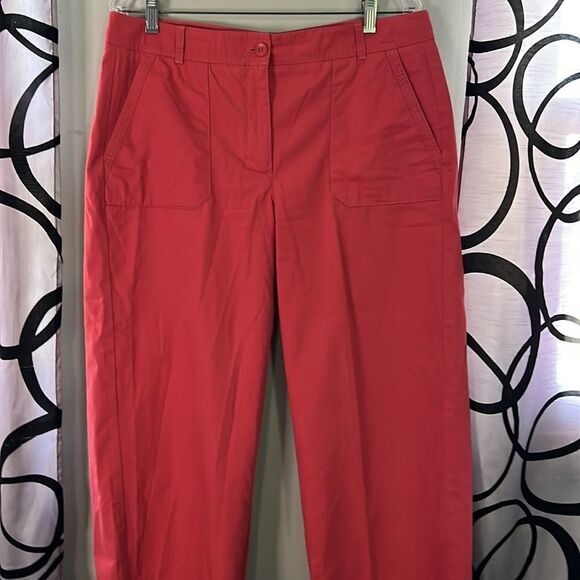 Talbots Heritage Pink Straight Leg Cropped Pants Size 12 - Picture 2 of 10